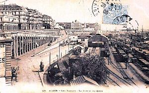 ALGER - RAMPES - GARE ET QUAIS - 1906